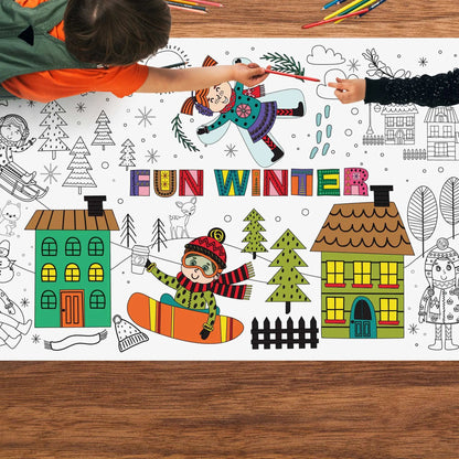 Holiday Season Giant Coloring Poster