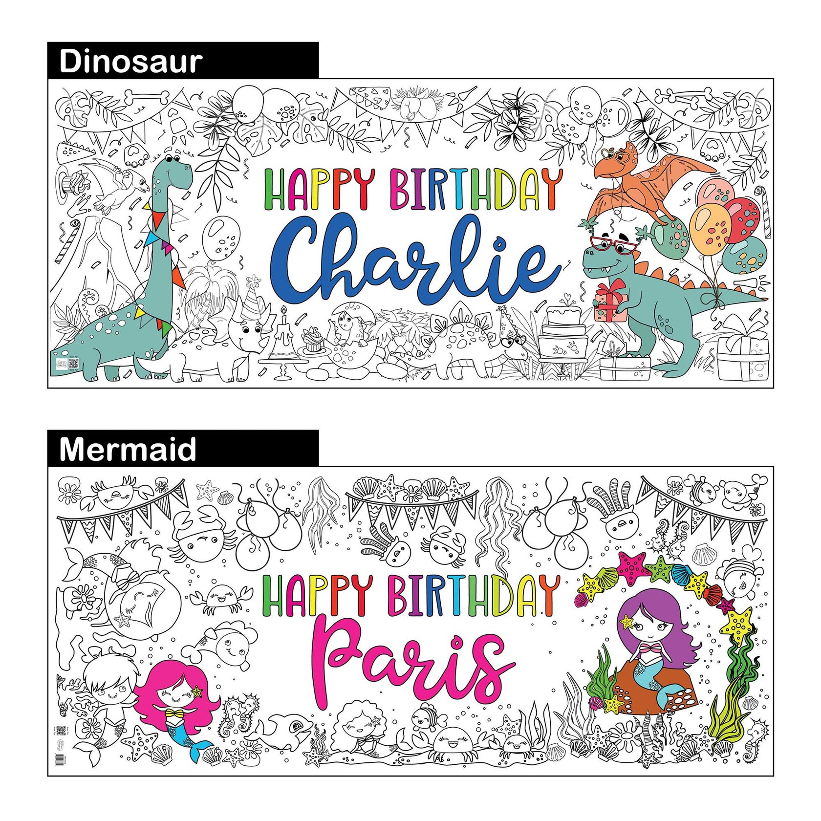 Personalized Coloring Tablecloth Birthday Party Theme Big On Coloring