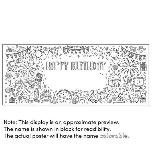 Giant Coloring Poster for Birthday