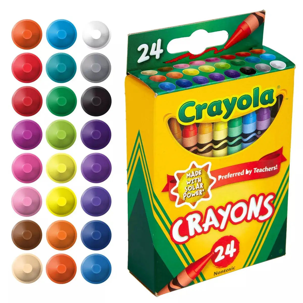 24 crayon color swatch and box side view