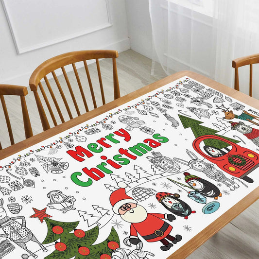 Christmas Giant Coloring Tablecloth