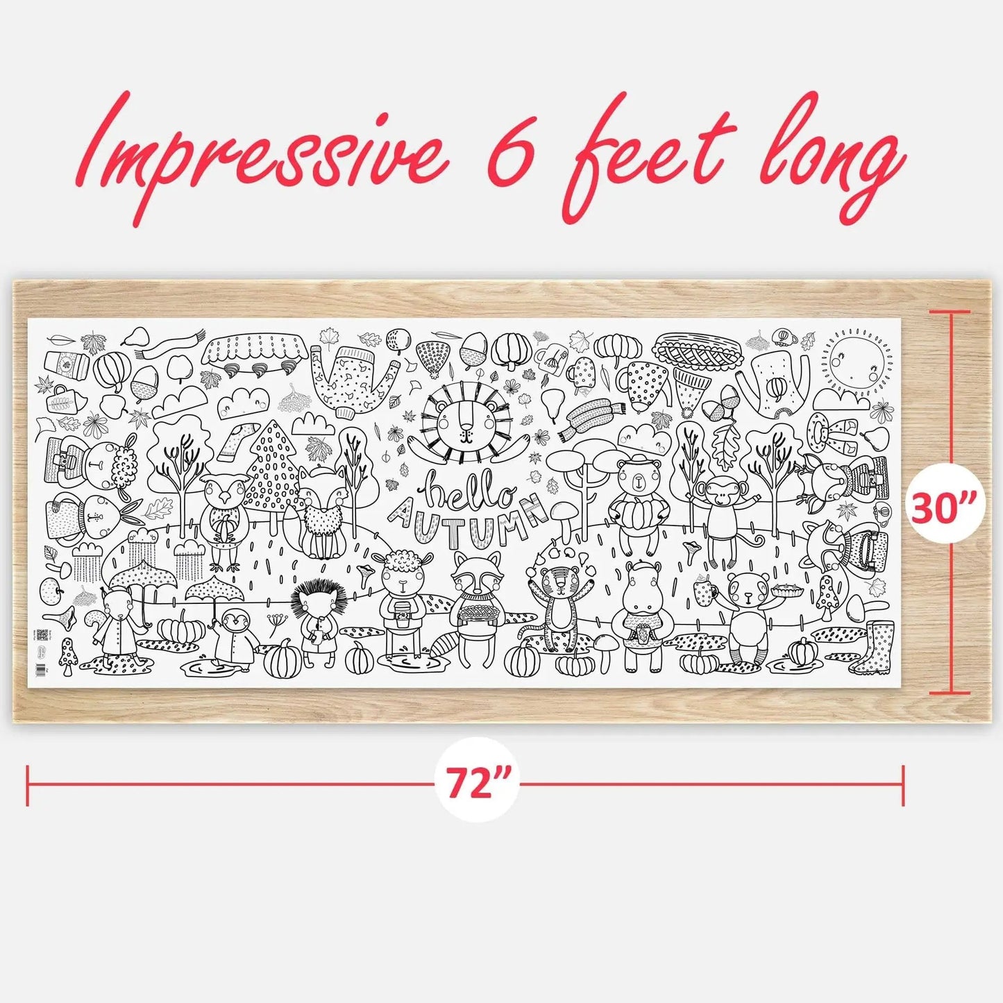 Fall Giant Coloring Tablecloth