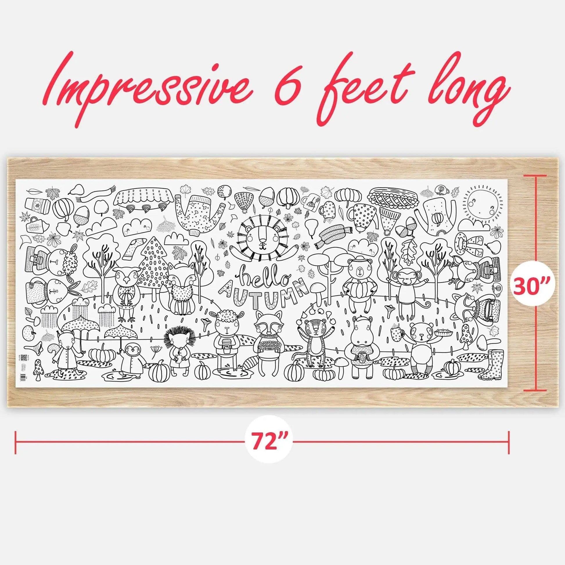 Fall Giant Coloring Tablecloth