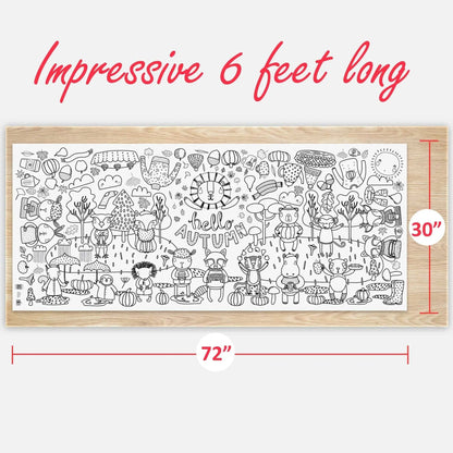 Fall Giant Coloring Tablecloth