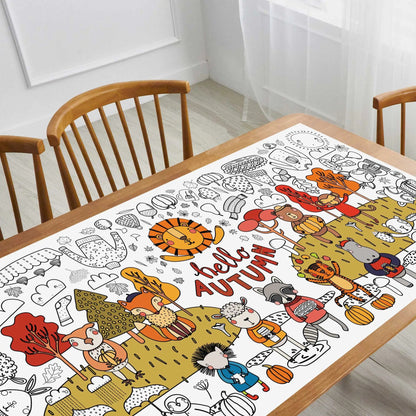 Fall Giant Coloring Tablecloth