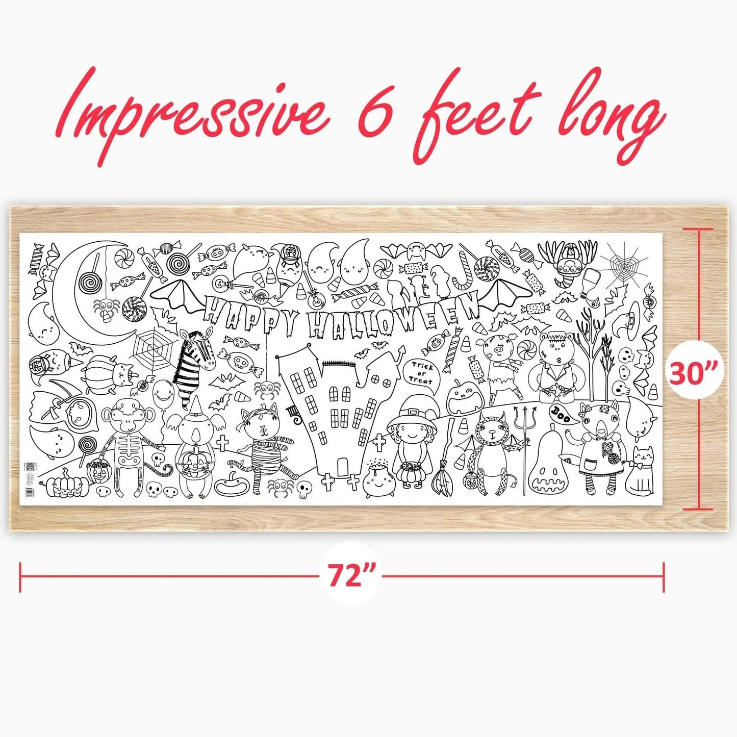 Halloween Giant Coloring Tablecloth