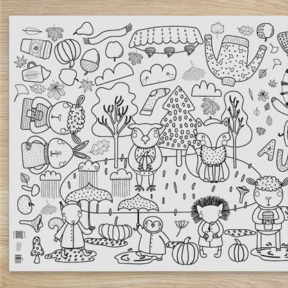 Fall Giant Coloring Poster