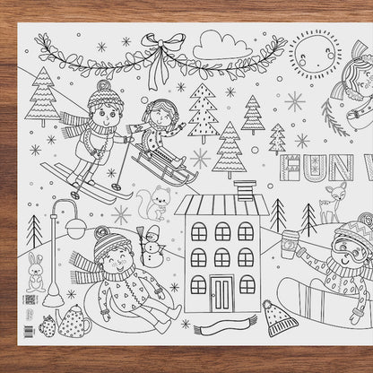 Holiday Season Giant Coloring Poster