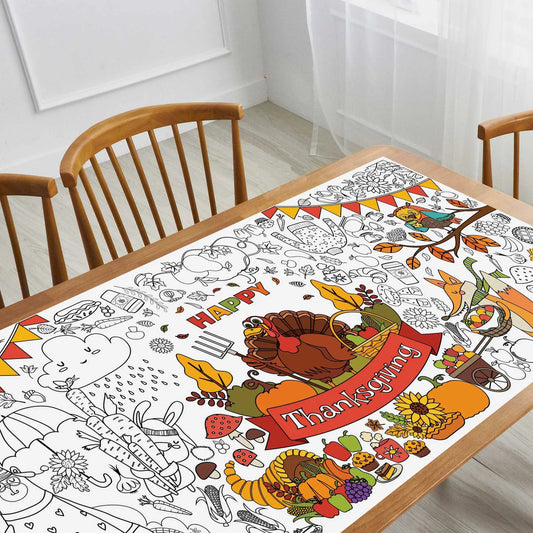 Thanksgiving Giant Coloring Tablecloth
